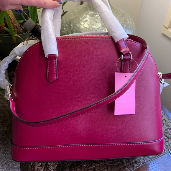 Authentic KATE SPADE leather top zip satchel/crossbody - Picture 3 of 13